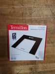 Terraillon Digital Glass Bathroom Scale Scales LCD Display Black BRAND NEW