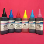 6 Bulk Ink Refill Bottles For Epson Stylus Photo RX500 RX600 RX620 RX640 Printer