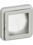 LK Opus74 adapter cover - with membrane - 1 module light grey