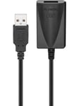 Active USB 2.0 extension cable black