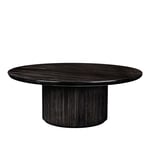 Gubi - Moon Coffee Table Wood Top 120 cm - Brown, Black - Brun,Svart - Soffbord - Trä