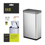 EKO Size G Bin Liners For Kitchen Bins - 50-90 Litre Capacity - Extra Strong Bags with Drawstring Tie Handles - 10 Bags