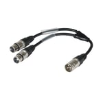W-Audio XLR Splitter Cable 2x Male Socket to 1x Female 3 Pin Plugs Audio Lead 
