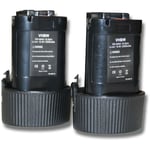 vhbw 2x Batterie compatible avec Makita radio de chantier BMR104, DMR102, BMR105, DMR103B, DMR103 outil électrique (2000 mAh, Li-ion, 10,8 V)