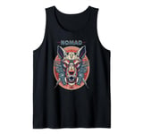 Cool Wolf Face Desert punk Angry Robot Nomad Wild Lone Wolf Tank Top