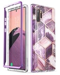 i-Blason Coque pour Samsung Galaxy Note 10 Plus, Design Motif Glitter Protection Avec Bumper Antichoc [Série Cosmo] Sans Film Protection d'Ecran (Violet)