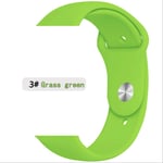 SQWK Strap For Apple Watch Band Silicone Pulseira Bracelet Watchband Apple Watch Iwatch Series 5 4 3 2 42mm or 44mm ML green 3