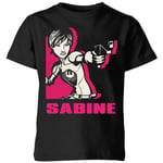 Star Wars Rebels Sabine Kids' T-Shirt - Black - 7-8 Years - Black