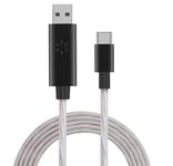 Clas Ohlson USB-A- till USB-C laddkabel med ljuseffekt, 1 m