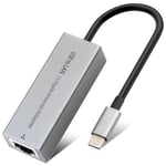 USB-C 3.1 til RJ45 Netværks Adapter - 2500 Mbps - Sølv