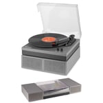 Fenton RP165G Record Player and Stereo Amplifier Speaker System with Bluetooth