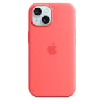 Apple iPhone 15 Silicone Case with MagSafe - Guava Soft Touch Finish