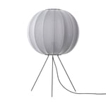 Made By Hand Knit-Wit 60 Round Medium floor lamp Silver