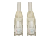 Eaton Tripp Lite Series Cat6 Gigabit Snagless Molded (UTP) Ethernet Cable (RJ45 M/M), PoE, White, 3 ft. (0.91 m) - Cordon de raccordement - RJ-45 (M) pour RJ-45 (M) - 0.9 m - UTP - CAT 6 - moulé...