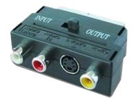 Gembird CCV-4415 - Adapter för video / ljud - SCART hane till 4-stifts mini-DIN, RCA x 3 hona