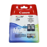 Canon PG-510 Black & CL-511 Colour Ink Cartridge For PIXMA MP492 Printer