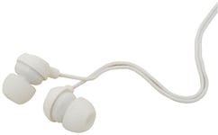 Small Mini Round Earphones Lightweight 3.5mm Stereo Jack Plug 1.2m Lead White