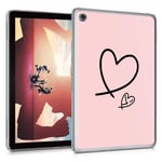 Yoedge Case Design for Huawei Mediapad M5 Lite 10（BAH2-W19/L09/W09）-Cover Silicone Soft Clear with Print Cute Pattern Shockproof Back Protective Tablet Cases for Huawei Mediapad M5 Lite10, Heart