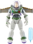 Disney and Pixar Lightyear Toys, Talking Buzz Lightyear Action Figure with Liftoff Vapor Trail, 20 Sounds, Jetpack with Expanding Wings​​​​, HHK15
