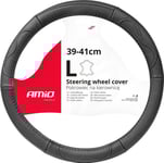Amio Bil Läder Rattöverdrag L 39-41Cm Swc-49-L Amio-03552