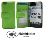 Skimblocker Plånboksfodral iPhone 5/5s/SE (Grön)