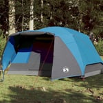 vidaXL Campingtält med veranda 4 personer blå vattentätt 94416