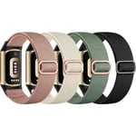 4-pack armband för Fitbit Charge 5 - Mjukt, ventilerande sportarmband - WELLNGS