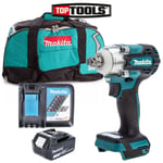 Makita DTW300 18V Brushless Impact Wrench + 1 x 5.0Ah Battery, Charger & LXT400