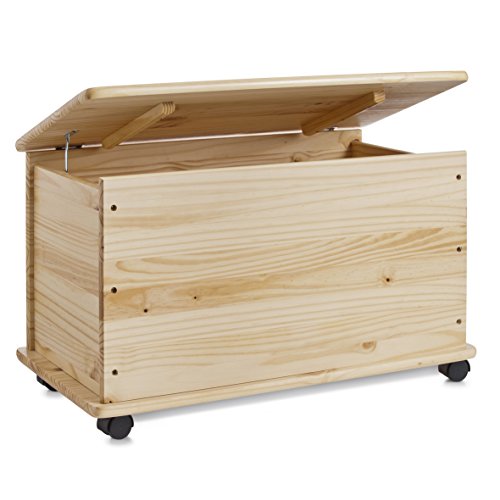 GOPLUS Coffre à Jouets Eois 2 En 1, Boîte à Jouets Avec Couvercle