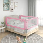 vidaXL Sängskena för barn rosa 100x25 cm tyg 10199