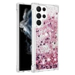 Glitter Bling TPU Case Samsung Galaxy S23 Ultra Roséguld
