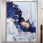 Den nya Duschdraperier i tyg Vattentät baddraperi i alla storlekar Blue Blue 150*180 cm