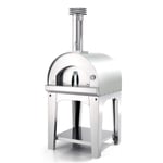 Fontana Margherita Stainless Steel Wood Pizza Oven With Trolley