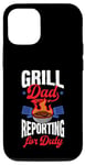 Coque pour iPhone 12/12 Pro Grill Dad se présente au travail, le 4 juillet, papa, blague