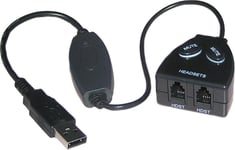Headset Buddy Training Adaptor USB 2.0, Black - HADUSB2