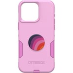 OtterBox Bundle PEAR Commuter Series Case - (Run Wildflower) + PopSockets PopGrip - (Plum Stripe), Slim & Tough, Pocket-Friendly, with Port Protection, PopGrip Included Pink