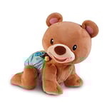 VTech - Ourson, 1,2,3 suis-Moi, Ours Brun en Peluche Qui Marche à 4 Pattes, Motricité Bébé, Jouet Interactif et Musical, Cadeau Bébé Dès 9 Mois - Contenu en Français