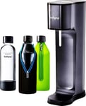 SodaPop Sparkling Water Maker Machine Set - Black, Ideal Modern Gift.
