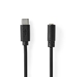 Nedis USB-C til 3,5 mm AUX hun-adapter, 1m