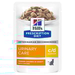 Ekonomipack: Hill's Prescription Diet Feline 48 x 85 g portionspåsar - 85 g c/d Multicare Chicken i portionspåse