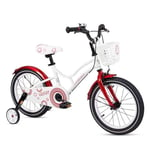 M-YN Boys Girls Kids Bike Freestyle Bicycles for 4 to 10 Years Old 14 16 18 Inch with Training Wheels Child's Bicycle (Color : Red, Size : 18inch)