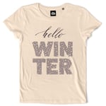 Teetown - T Shirt Femme - Winter Love - Christmas Chill Amour Neige Ski Snowboard Holiday Hiver Froid - 100% Coton Bio