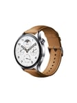 Watch S1 Pro - silver - smart watch with strap - brown