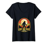 Womens Bigfoot Leave No Trace - National Parks Conservation Tee V-Neck T-Shirt