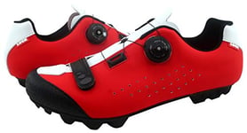 LUCK Chaussures de vélo Chaussures de vélo ICARO VTT avec Semelle en Carbone et système de Rotation Precision accompagnées d'un Velcro. (37 EU, Rouge)