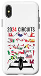 Coque pour iPhone X/XS Formula Racing Ventilateur de voiture de course à roue ouverte 2024 Circuits du monde