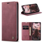 CASEME Plånboksfodral iPhone 15 Plus - Röd Röd