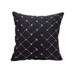 jieGorge Home Sofa Bed Decor Plaids Throw Pillow Case Square Cushion Cover BK, Pillow Case for Easter Day (Black)