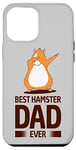 Coque pour iPhone 12 Pro Max Best Hamster Dad Ever Dabbing Hamster doré