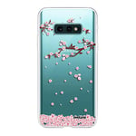 Evetane - Coque Silicone Compatible Samsung Galaxy S10e - Protection Intégrale 360, Fine et Transparente - Coque Avant & Arrière - Haute Résistance - Chute De Fleurs